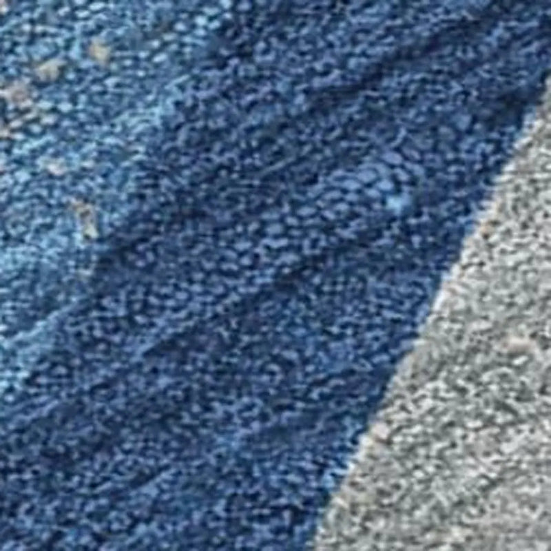 5' X 8' Navy Blue And Blue Abstract Washable Indoor Outdoor Area Rug Homeroots Outdoor