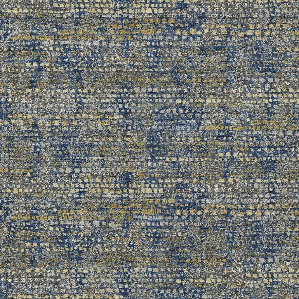 5' X 8' Navy Blue And Blue Abstract Washable Indoor Outdoor Area Rug Homeroots Outdoor