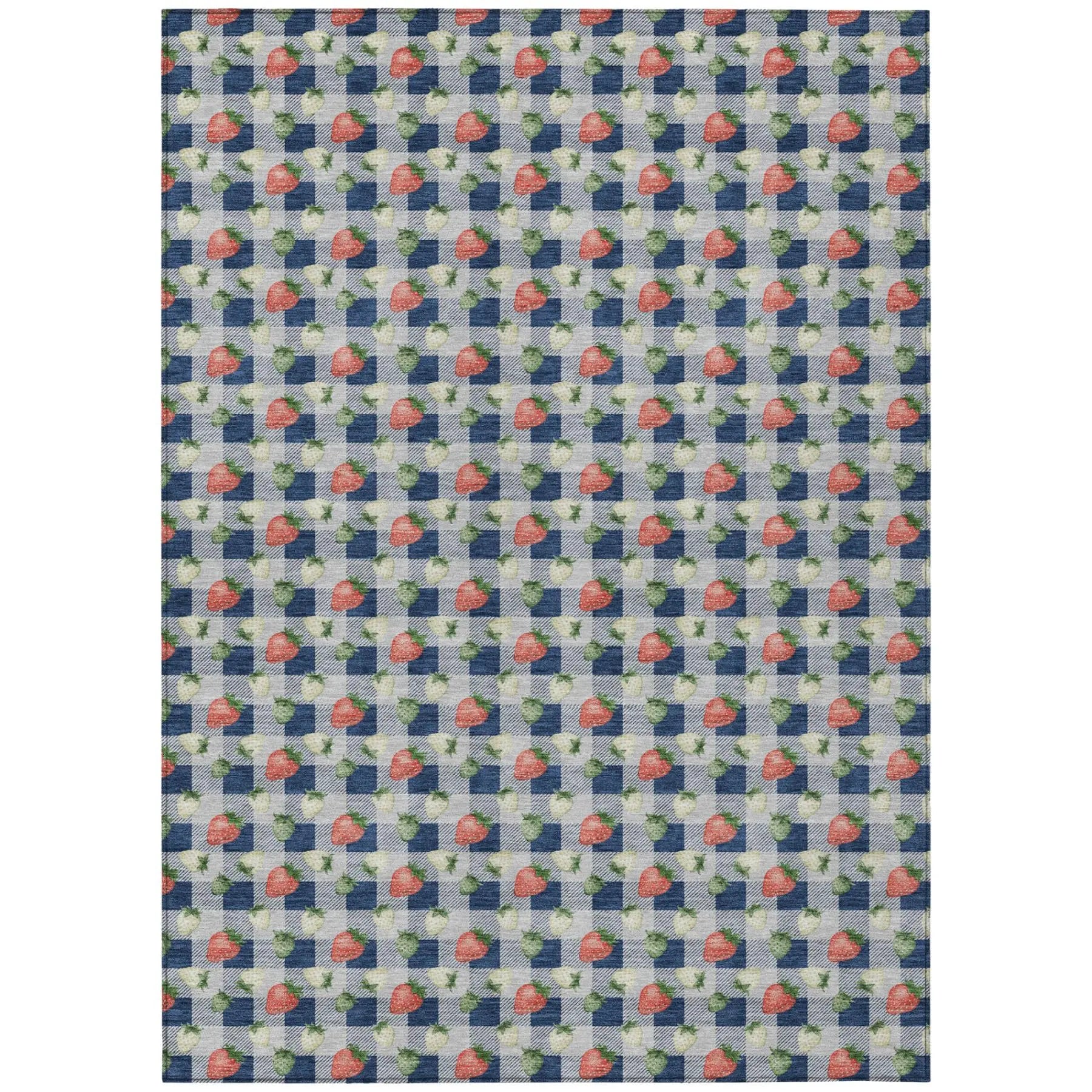 5' X 8' Navy Blue And Blue Floral Washable Indoor Outdoor Area Rug Homeroots Outdoor