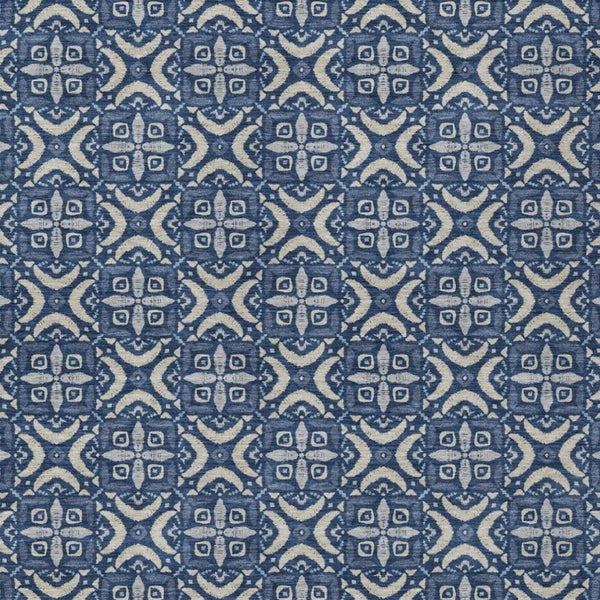 5' X 8' Navy Blue And Blue Geometric Washable Indoor Outdoor Area Rug Homeroots Outdoor