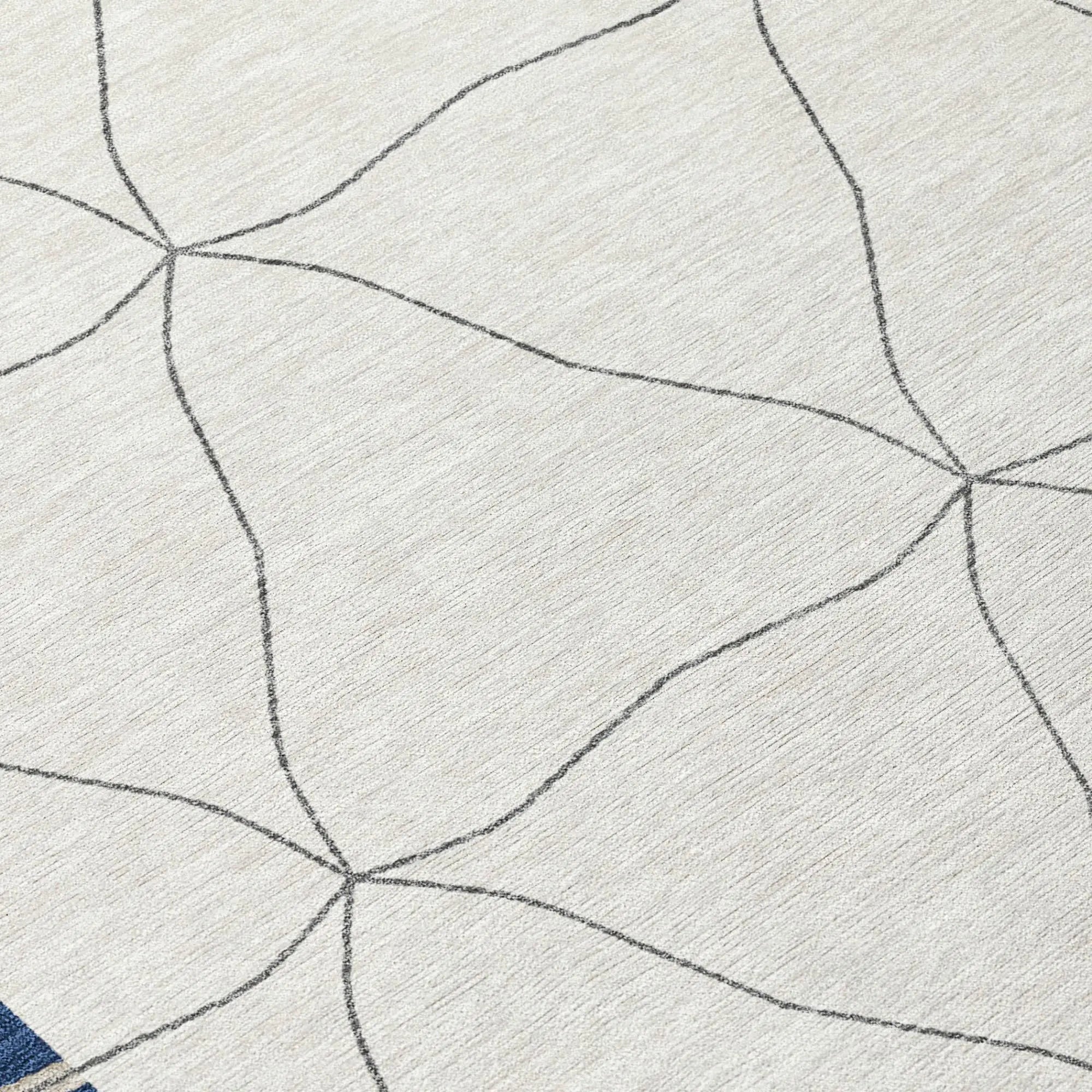 5' X 8' Navy Blue And Blue Geometric Washable Indoor Outdoor Area Rug Homeroots Outdoor