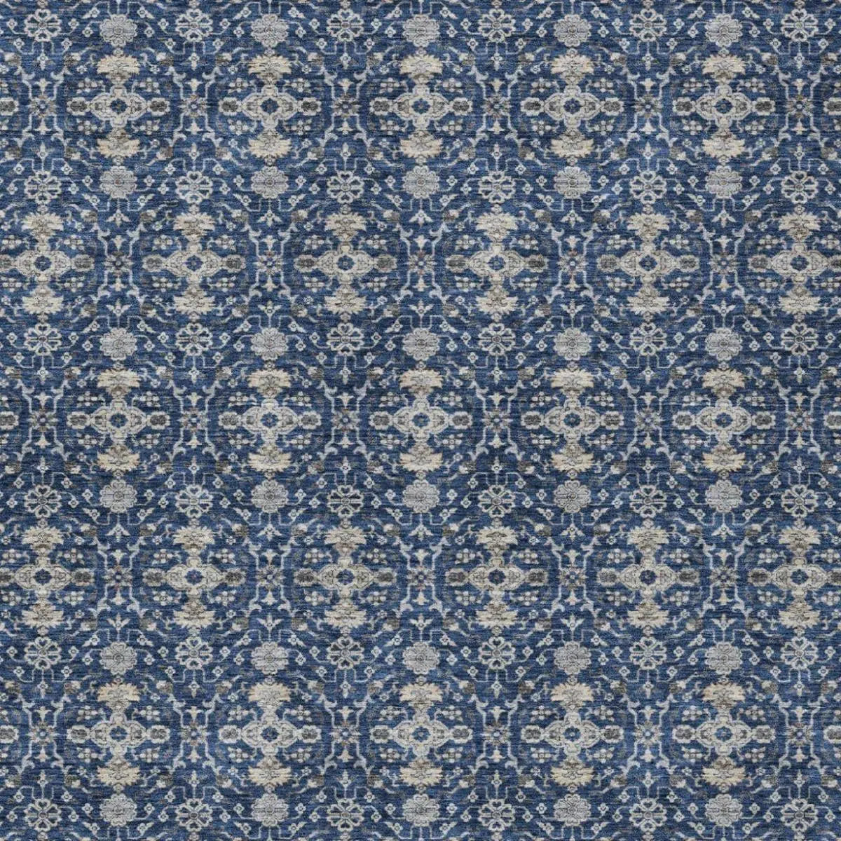 5' X 8' Navy Blue And Blue Oriental Washable Indoor Outdoor Area Rug Homeroots Outdoor