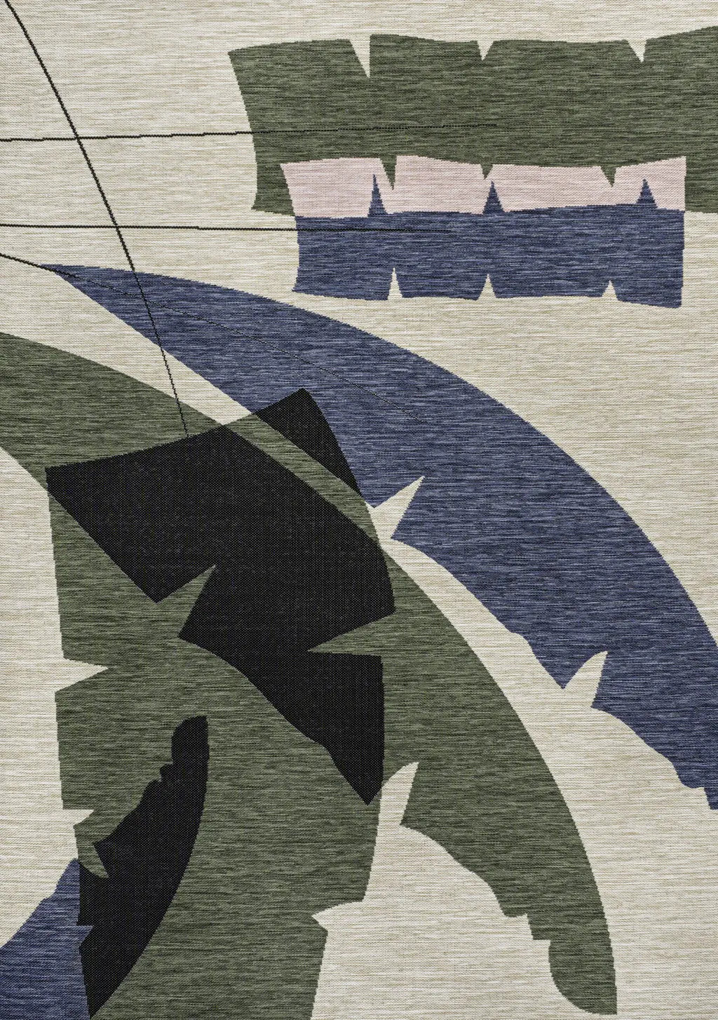 5' X 8' Navy Blue And Cream Abstract Indoor Outdoor Area Rug Homeroots Outdoor