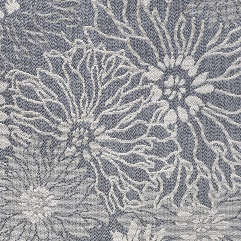 5' X 8' Navy Blue And Gray Floral Indoor Outdoor Area Rug Homeroots Outdoor