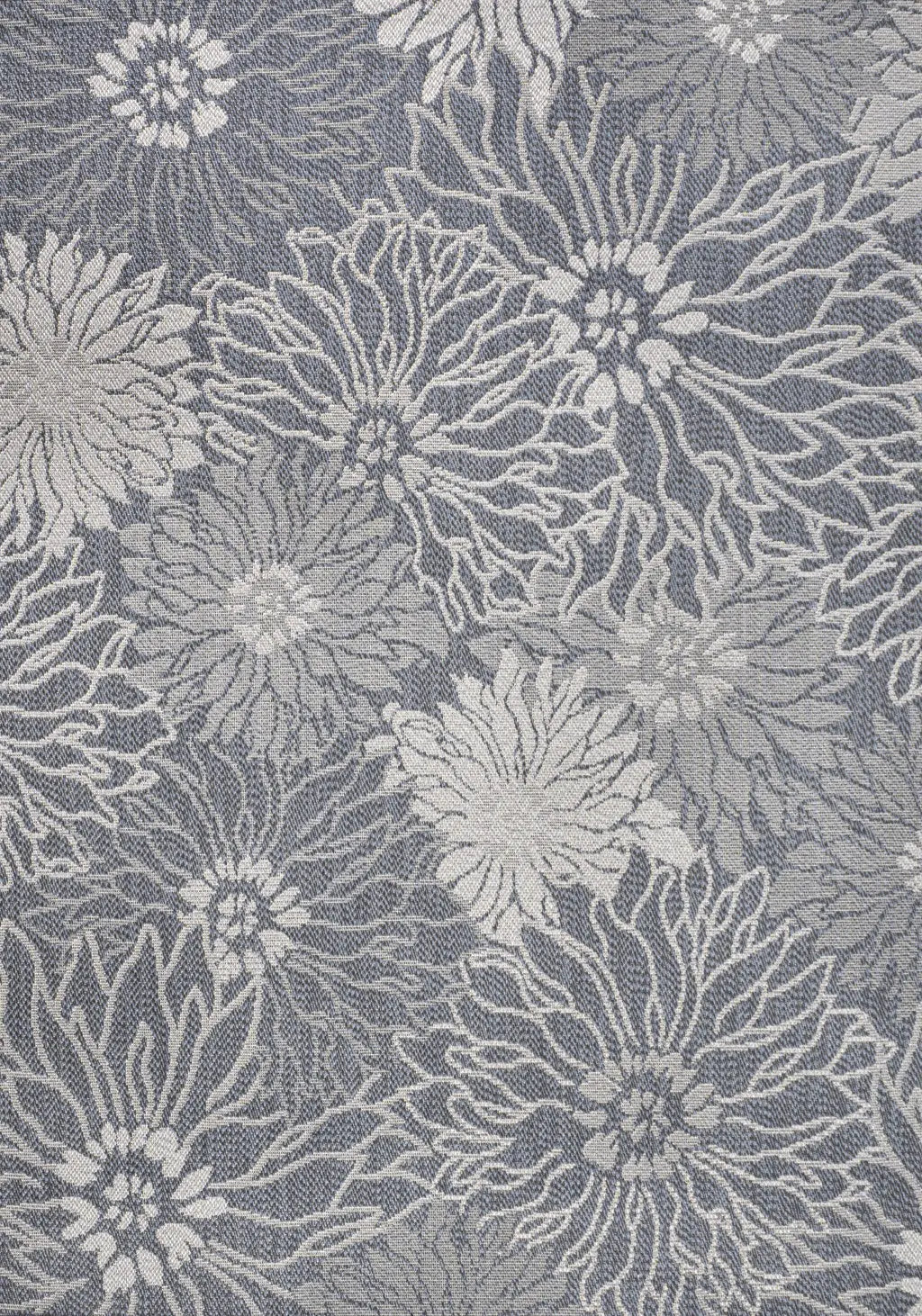 5' X 8' Navy Blue And Gray Floral Indoor Outdoor Area Rug Homeroots Outdoor