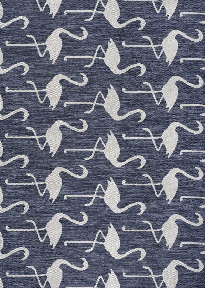 5' X 8' Navy Blue And White Animal Print Indoor Outdoor Area Rug Homeroots Outdoor