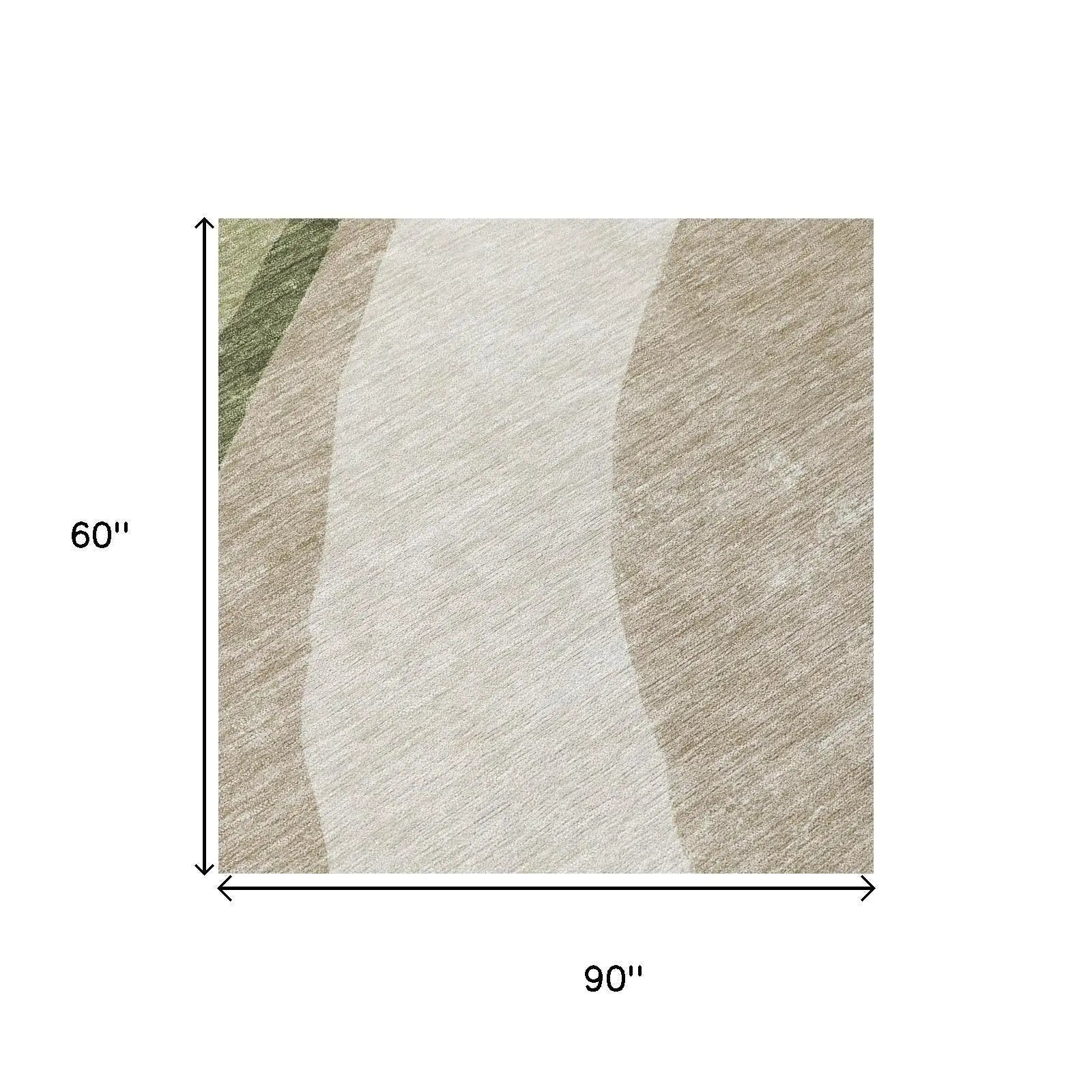 5' X 8' Olive Green And Green Abstract Washable Indoor Outdoor Area Rug Homeroots Outdoor