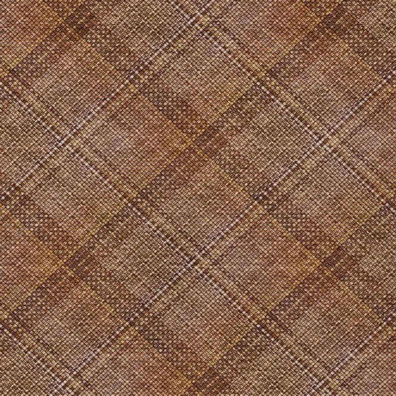 5' X 8' Orange And Brown Plaid Washable Indoor Outdoor Area Rug Homeroots Outdoor