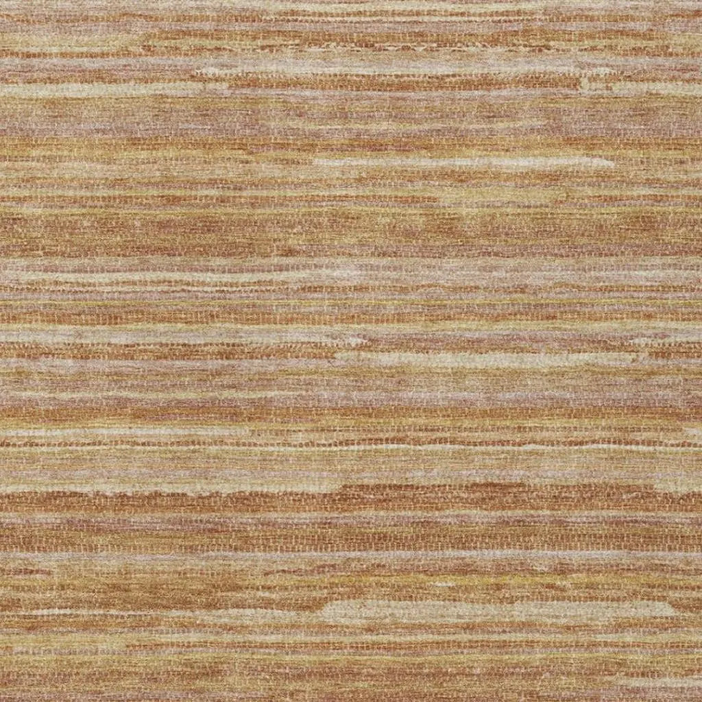 5' X 8' Orange And Copper Striped Washable Indoor Outdoor Area Rug Homeroots Outdoor