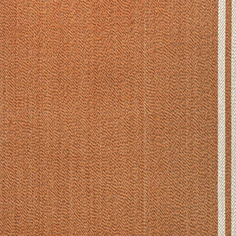 5' X 8' Orange And Cream Indoor Outdoor Area Rug Homeroots Outdoor