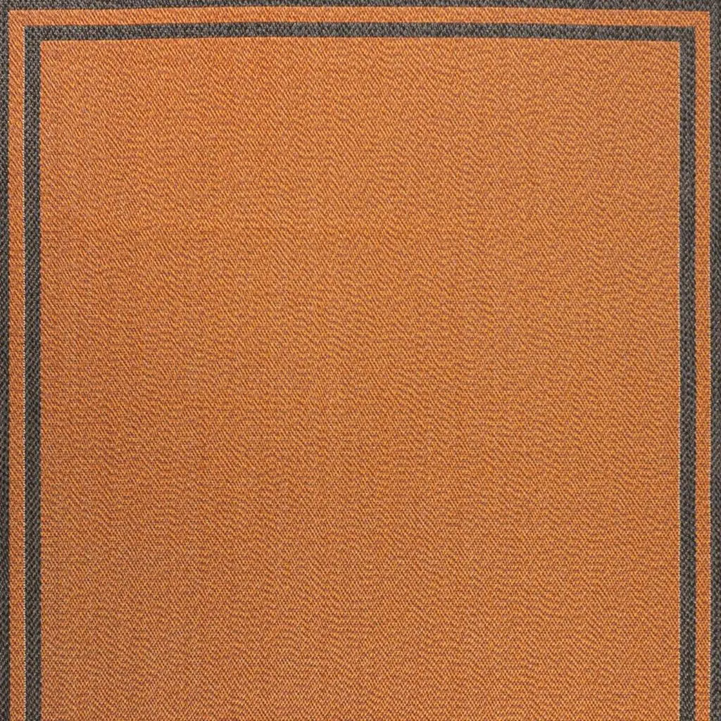 5' X 8' Orange And Dark Gray Striped Indoor Outdoor Area Rug Homeroots Outdoor