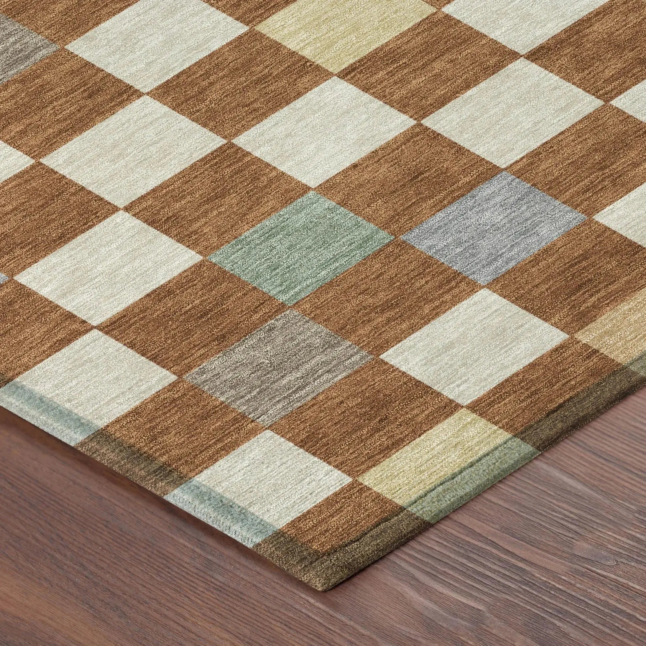 5' X 8' Orange And Gold Geometric Washable Indoor Outdoor Area Rug Homeroots Outdoor