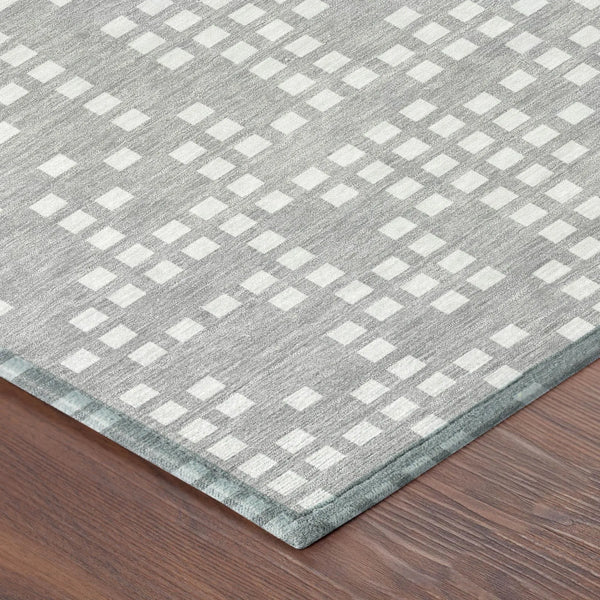 5' X 8' Pewter And Gray Abstract Washable Indoor Outdoor Area Rug Homeroots Outdoor