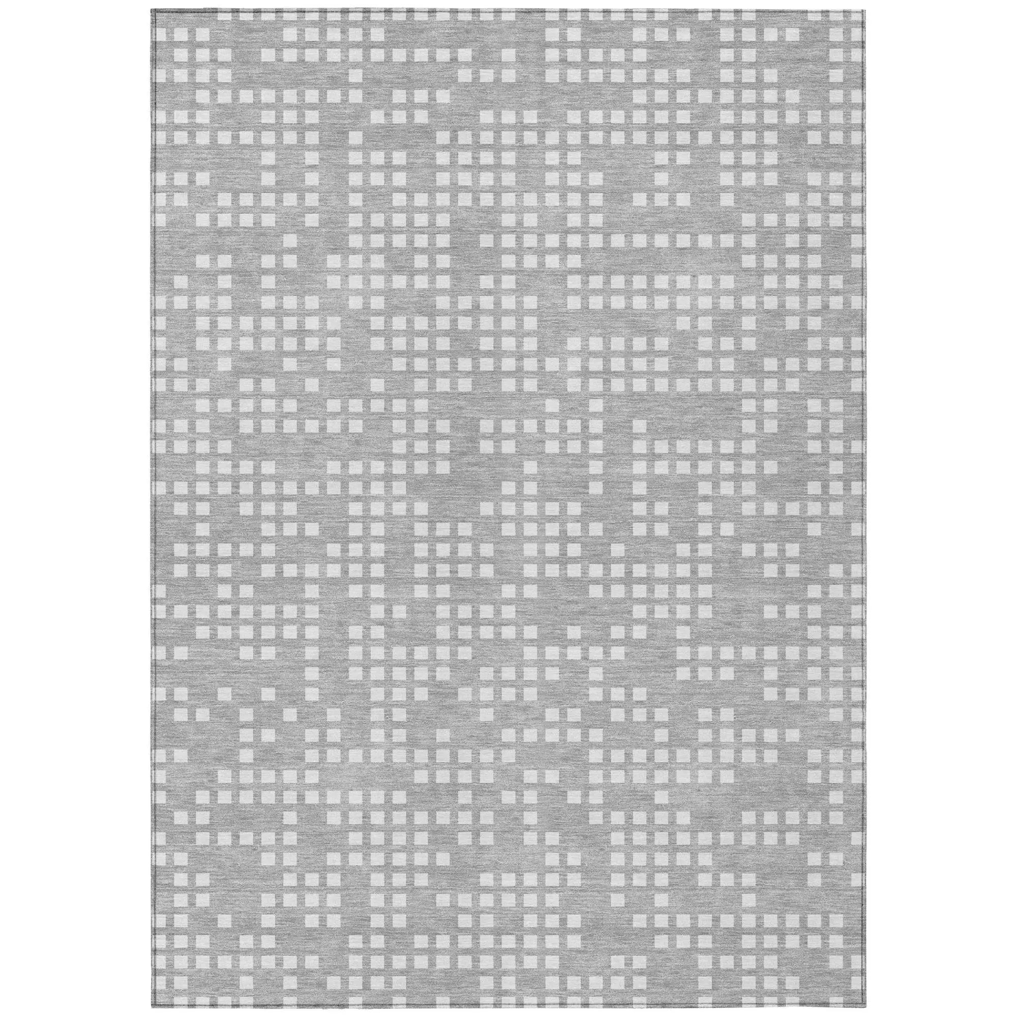 5' X 8' Pewter And Gray Abstract Washable Indoor Outdoor Area Rug Homeroots Outdoor