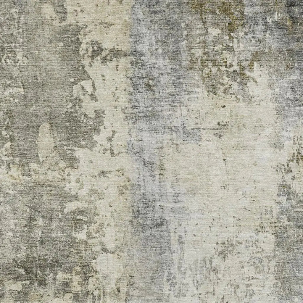 5' X 8' Pewter And Gray Abstract Washable Indoor Outdoor Area Rug Homeroots Outdoor