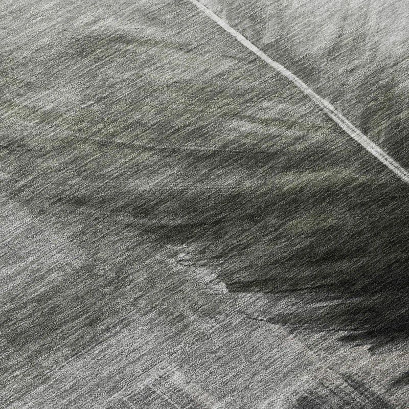 5' X 8' Pewter And Gray Botanical Leaves Washable Indoor Outdoor Area Rug Homeroots Outdoor