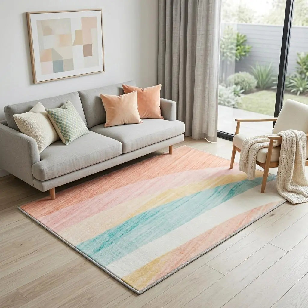 5' X 8' Pink Abstract Area Rug Homeroots Home Decor