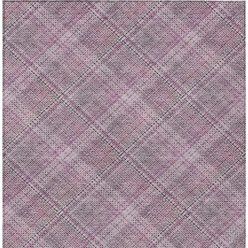 5' X 8' Pink And Blush Plaid Washable Indoor Outdoor Area Rug Homeroots Outdoor