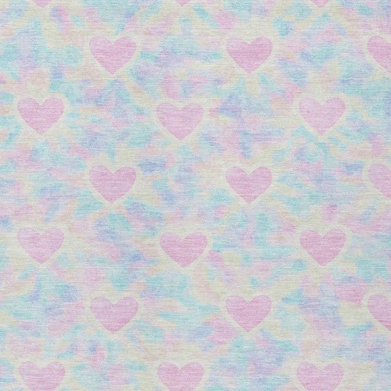 5' X 8' Pink And Ivory Geometric Washable Indoor Outdoor Area Rug Homeroots Outdoor
