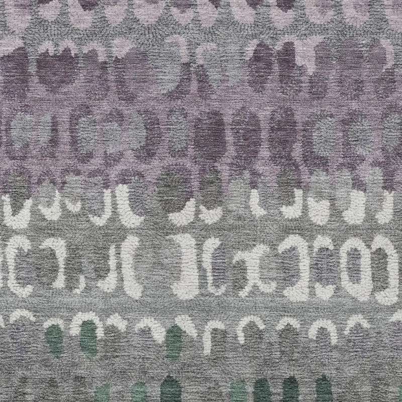 5' X 8' Plum And Gray Geometric Washable Indoor Outdoor Area Rug Homeroots Outdoor