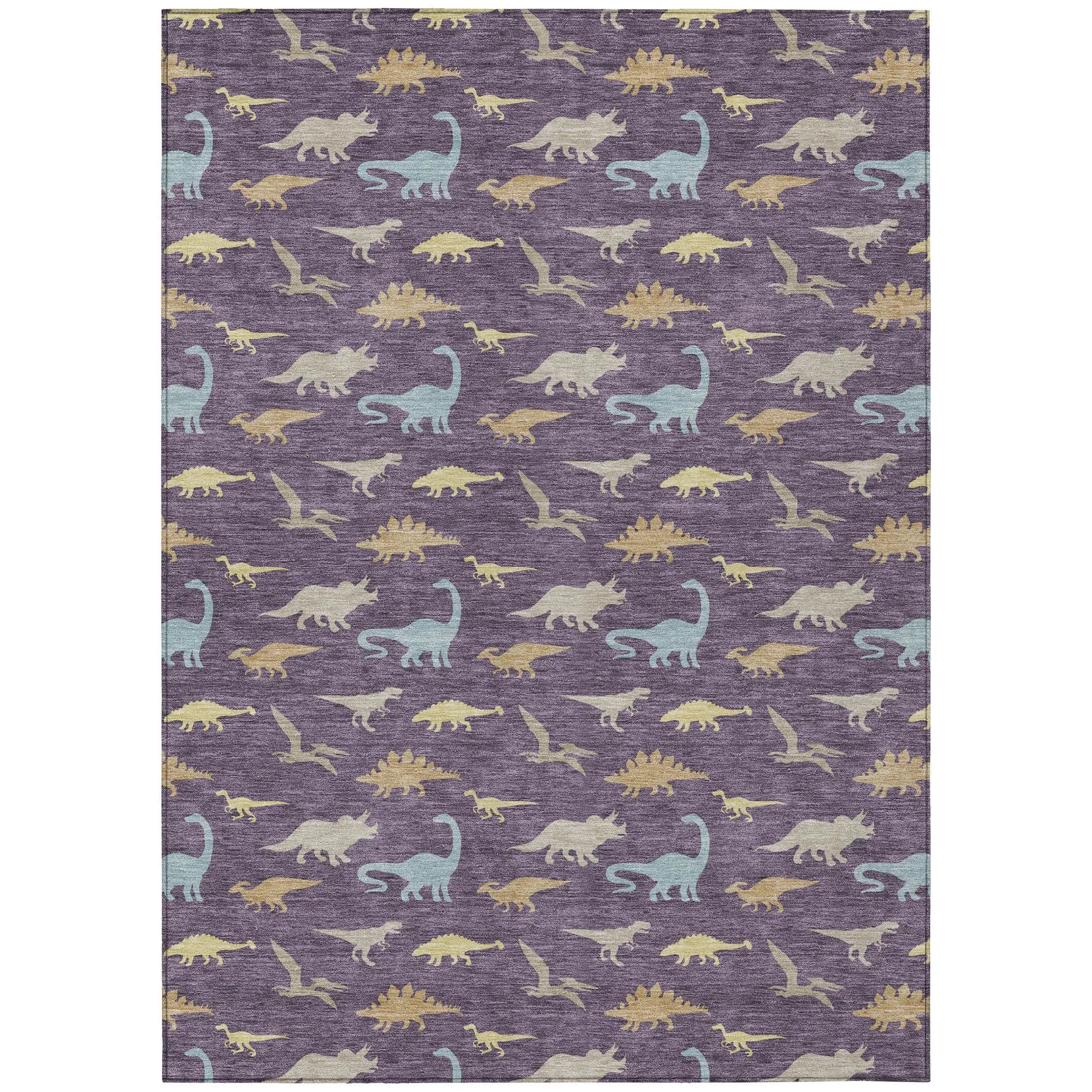 5' X 8' Plum And Purple Geometric Washable Indoor Outdoor Area Rug Homeroots Outdoor