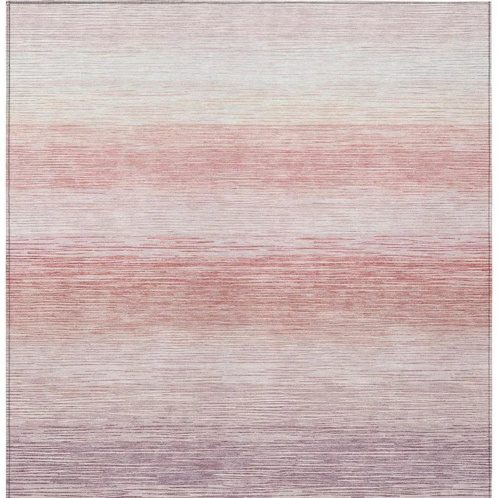 5' X 8' Plum And Purple Striped Washable Indoor Outdoor Area Rug Homeroots Outdoor