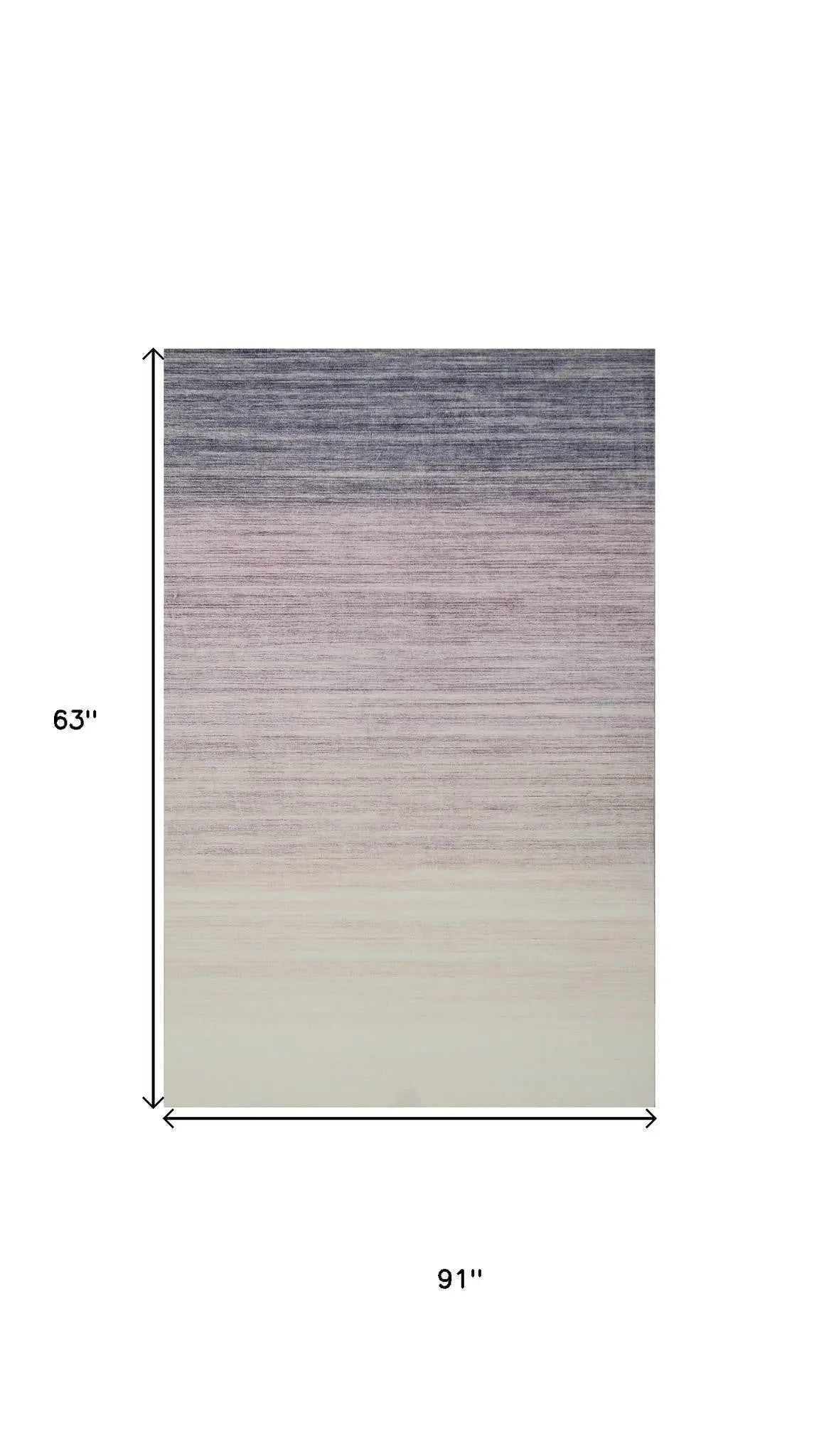 5' X 8' Purple Abstract Area Rug Homeroots Home Decor