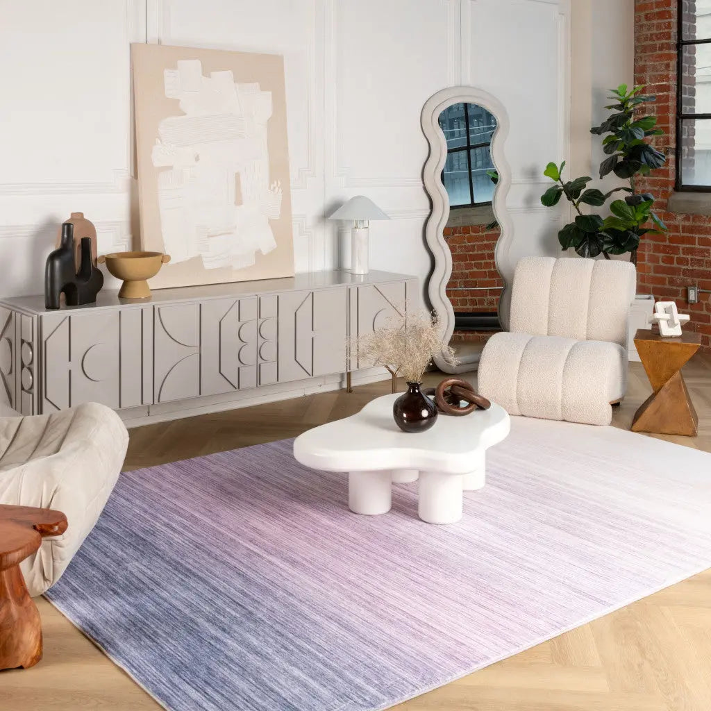 5' X 8' Purple Abstract Area Rug Homeroots Home Decor