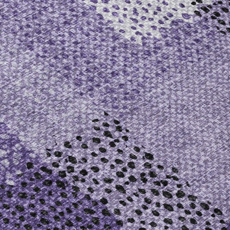 5' X 8' Purple And Lavender Abstract Washable Indoor Outdoor Area Rug Homeroots Outdoor