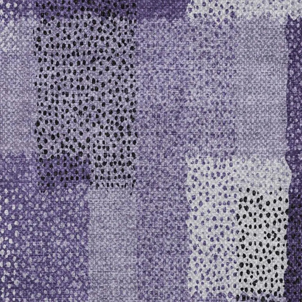 5' X 8' Purple And Lavender Abstract Washable Indoor Outdoor Area Rug Homeroots Outdoor