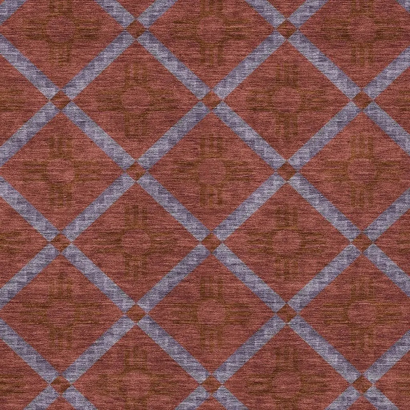5' X 8' Red And Green Geometric Washable Indoor Outdoor Area Rug Homeroots Outdoor