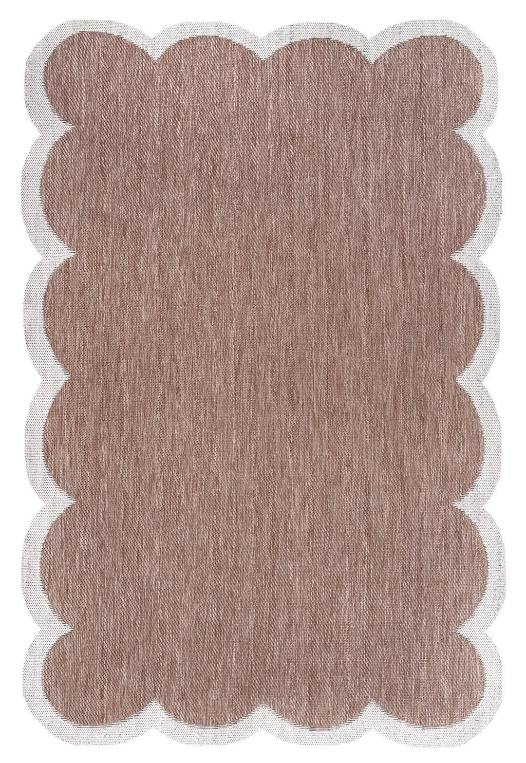 5' X 8' Rose And Cream Indoor Outdoor Area Rug Homeroots Outdoor
