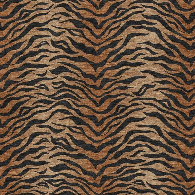 5' X 8' Rust And Orange Animal Print Washable Indoor Outdoor Area Rug Homeroots Outdoor