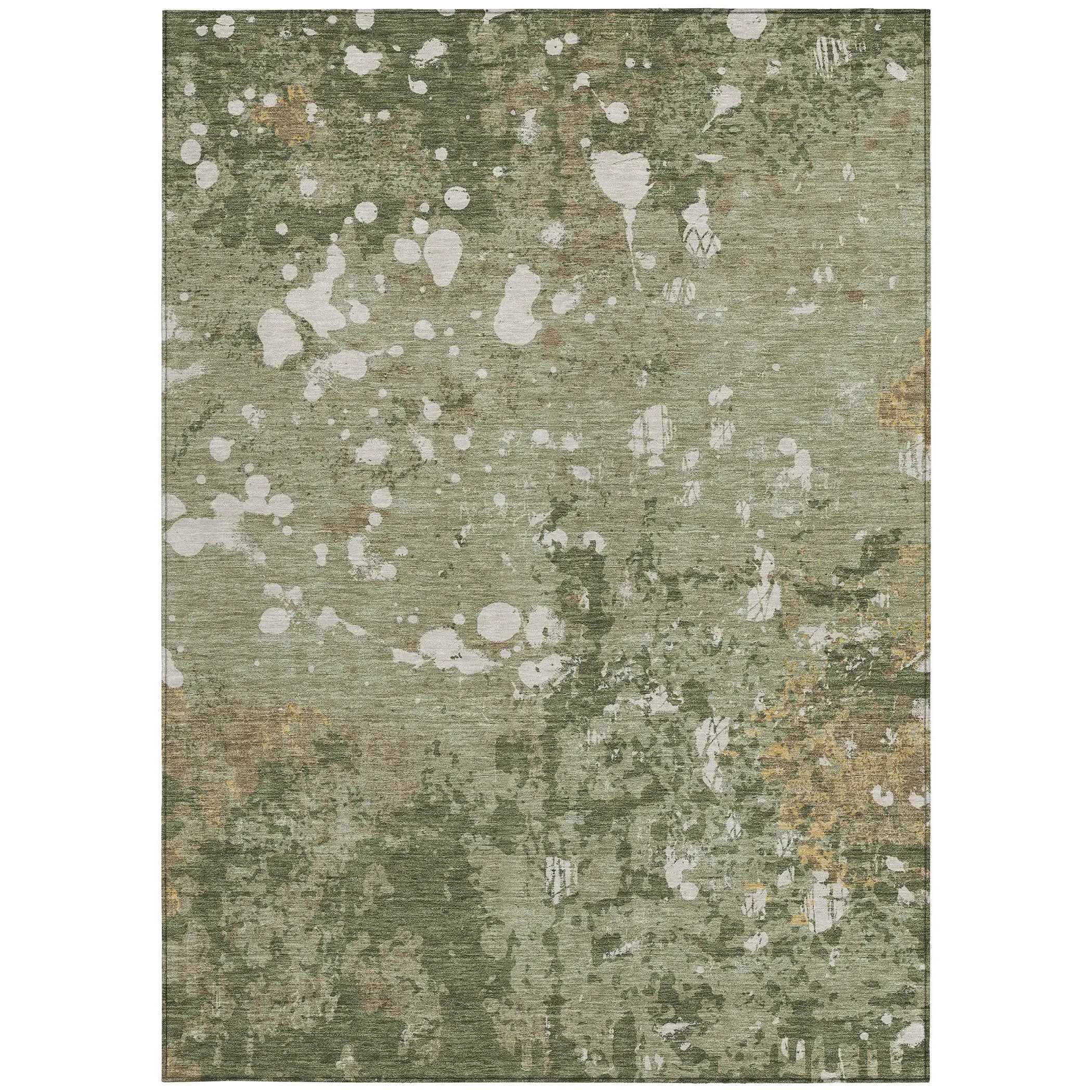 5' X 8' Sage And Beige Abstract Washable Indoor Outdoor Area Rug Homeroots Outdoor