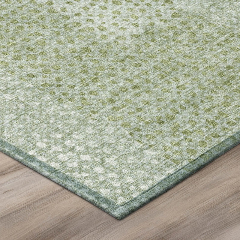 5' X 8' Sage And Green Abstract Washable Indoor Outdoor Area Rug Homeroots Outdoor