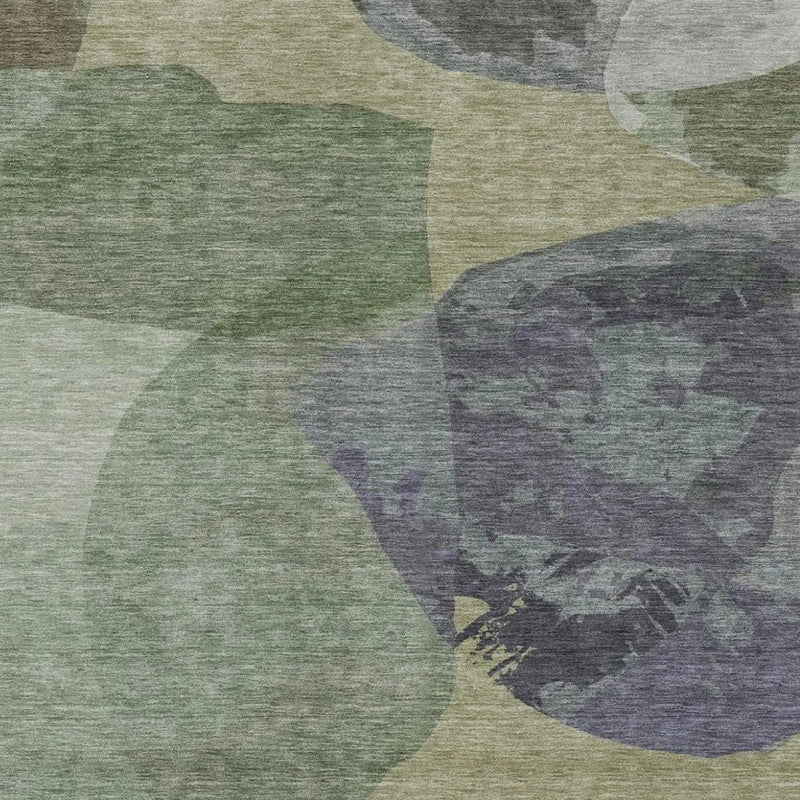 5' X 8' Sage And Green Abstract Washable Indoor Outdoor Area Rug Homeroots Outdoor