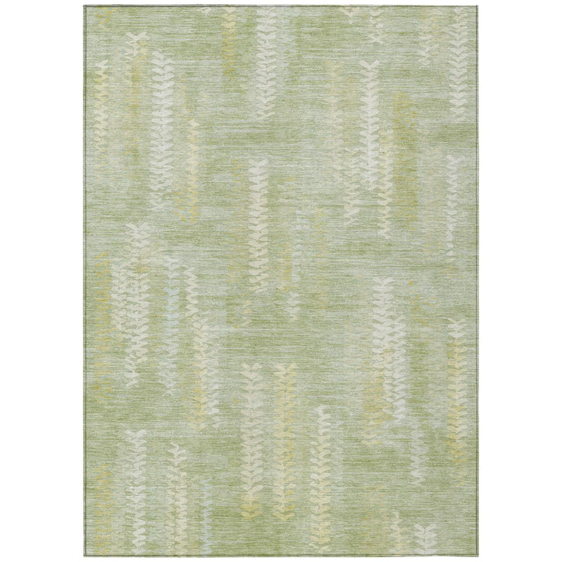 5' X 8' Sage And Green Striped Washable Indoor Outdoor Area Rug Homeroots Outdoor