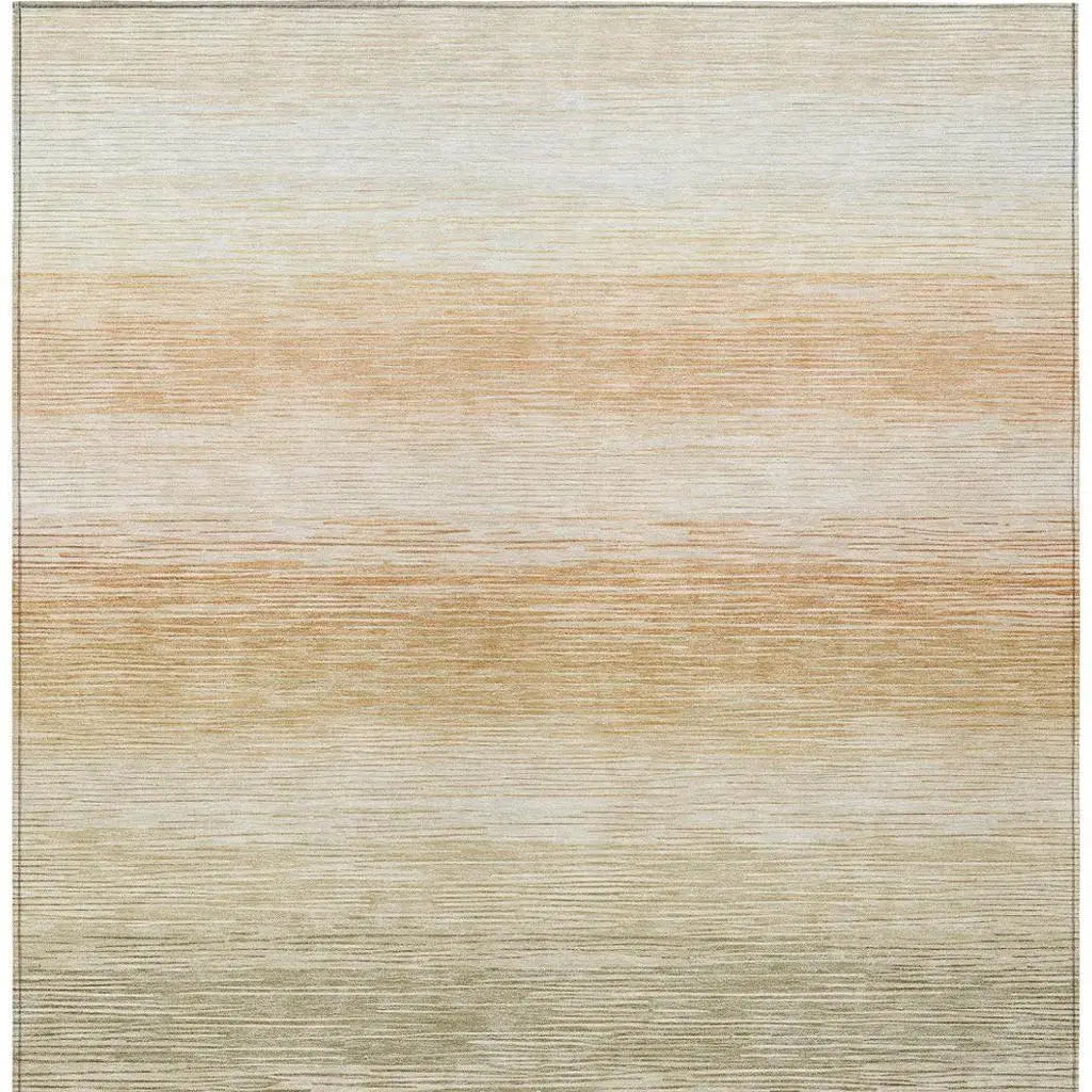 5' X 8' Sage And Green Striped Washable Indoor Outdoor Area Rug Homeroots Outdoor