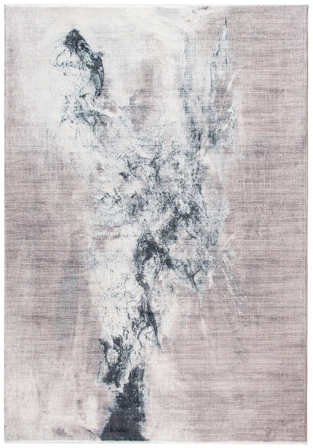 5' X 8' Sand Ivory And Black Abstract Area Rug Homeroots Home Decor