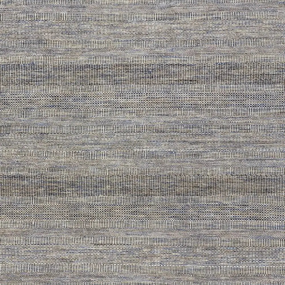 5' X 8' Silver And Brown Wool Striped Shag Hand Knotted Area Rug Homeroots Home Decor