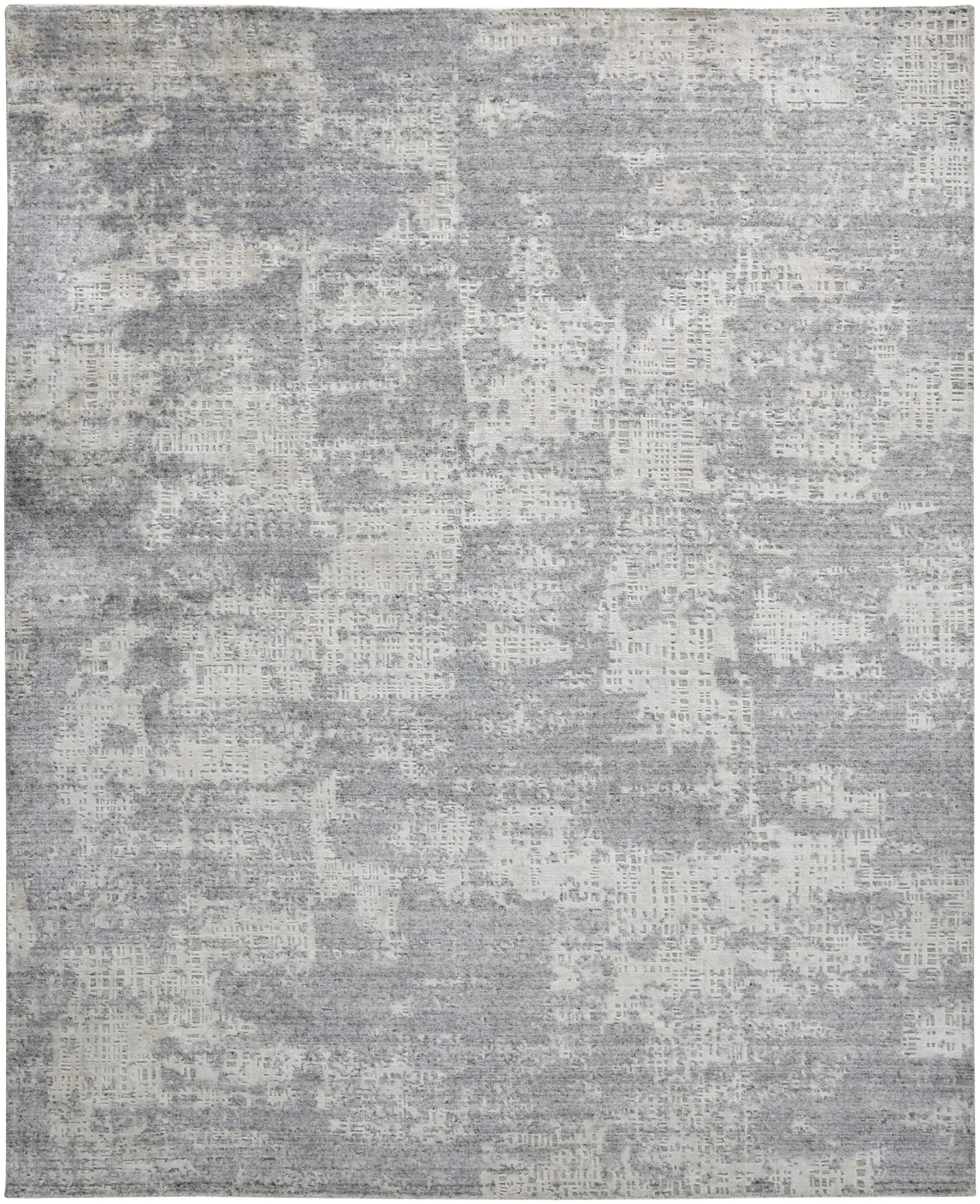 5' X 8' Silver And Gray Abstract Hand Woven Area Rug Homeroots Home Decor