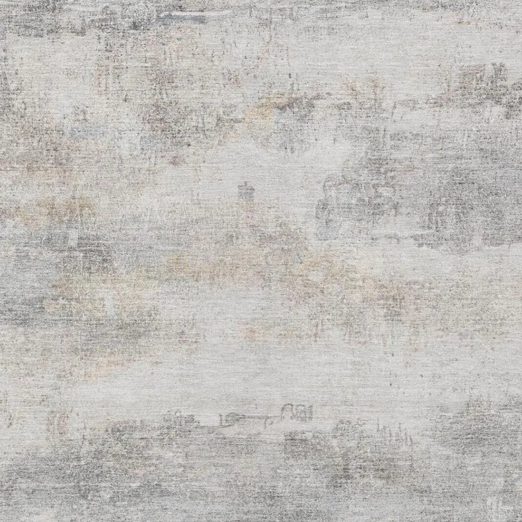 5' X 8' Silver And Gray Abstract Washable Indoor Outdoor Area Rug Homeroots Outdoor