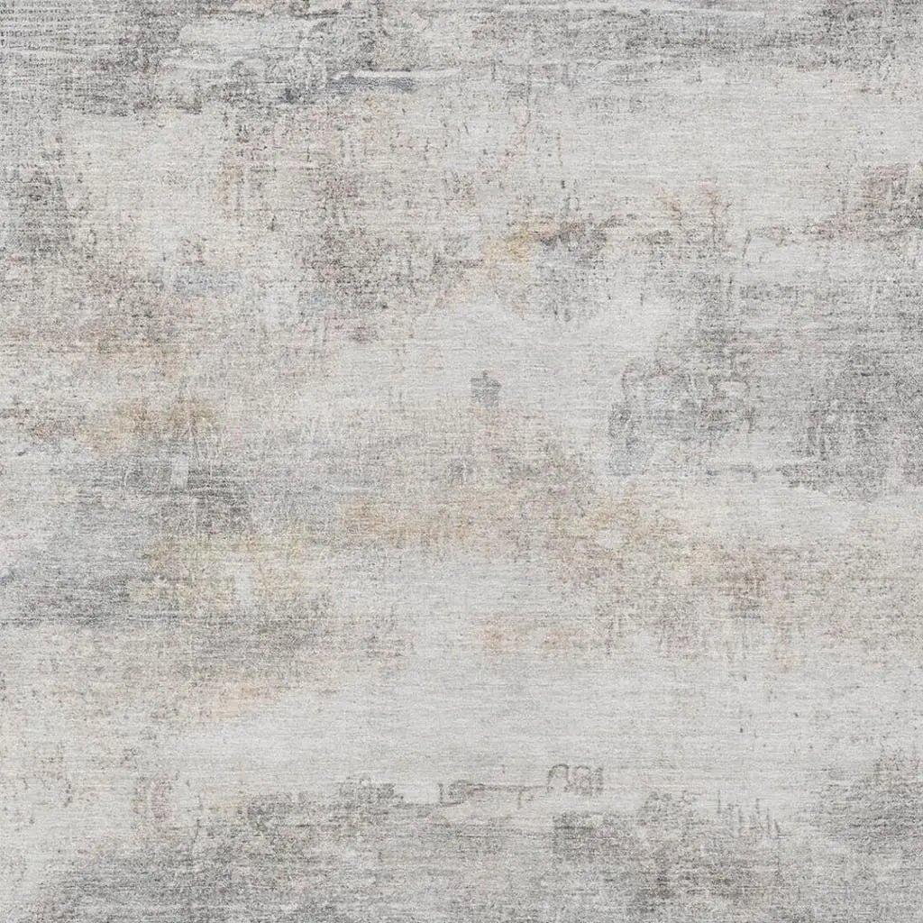 5' X 8' Silver And Gray Abstract Washable Indoor Outdoor Area Rug Homeroots Outdoor