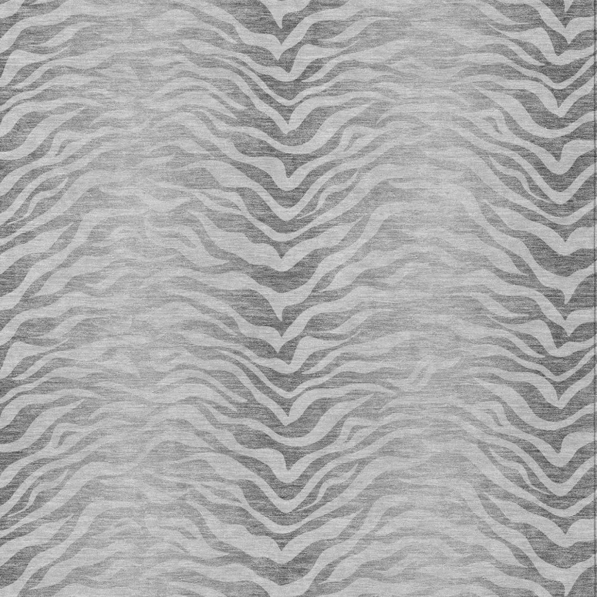 5' X 8' Silver And Gray Animal Print Washable Indoor Outdoor Area Rug Homeroots Outdoor