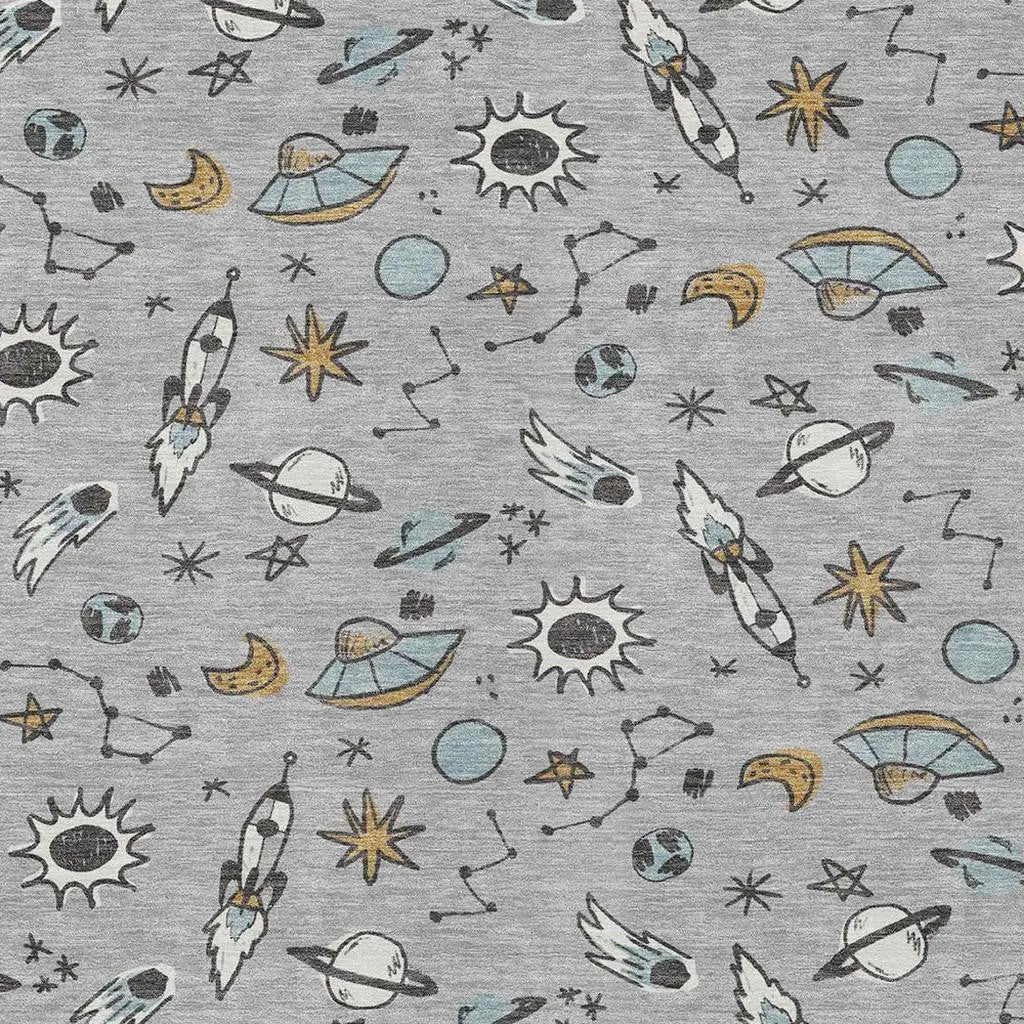 5' X 8' Silver And Gray Animal Print Washable Indoor Outdoor Area Rug Homeroots Outdoor