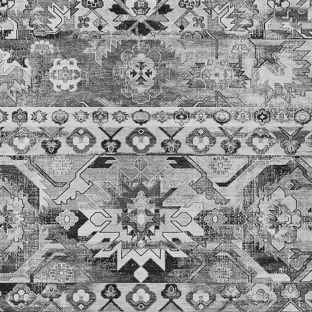 5' X 8' Silver And Gray Cactus Washable Indoor Outdoor Area Rug Homeroots Outdoor