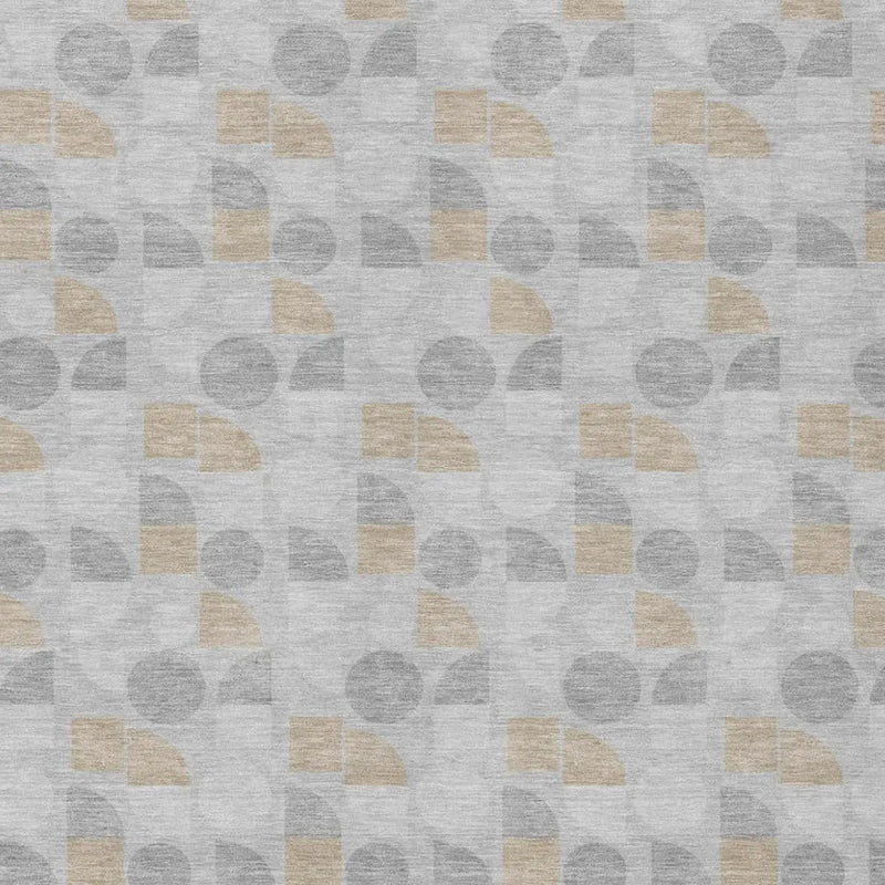 5' X 8' Silver And Gray Geometric Washable Indoor Outdoor Area Rug Homeroots Outdoor