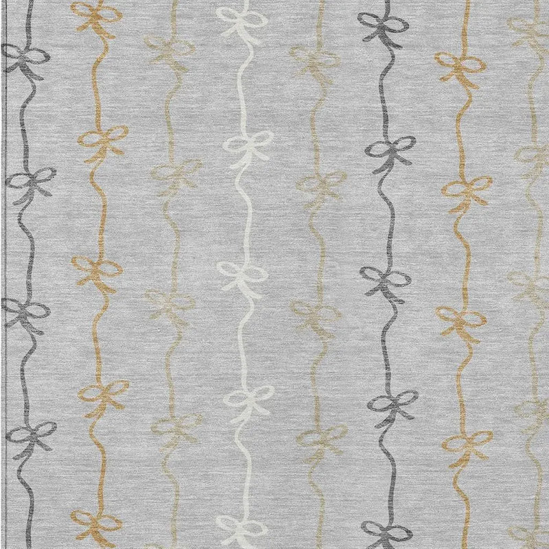 5' X 8' Silver And Gray Southwestern Washable Indoor Outdoor Area Rug Homeroots Outdoor