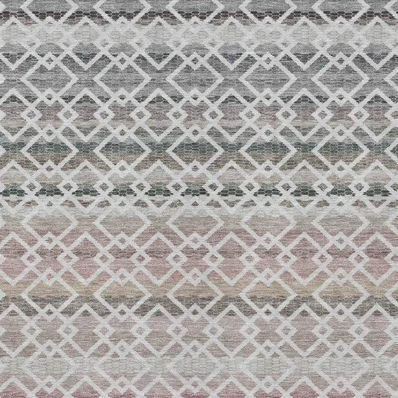 5' X 8' Silver And Gray Striped Washable Indoor Outdoor Area Rug Homeroots Outdoor