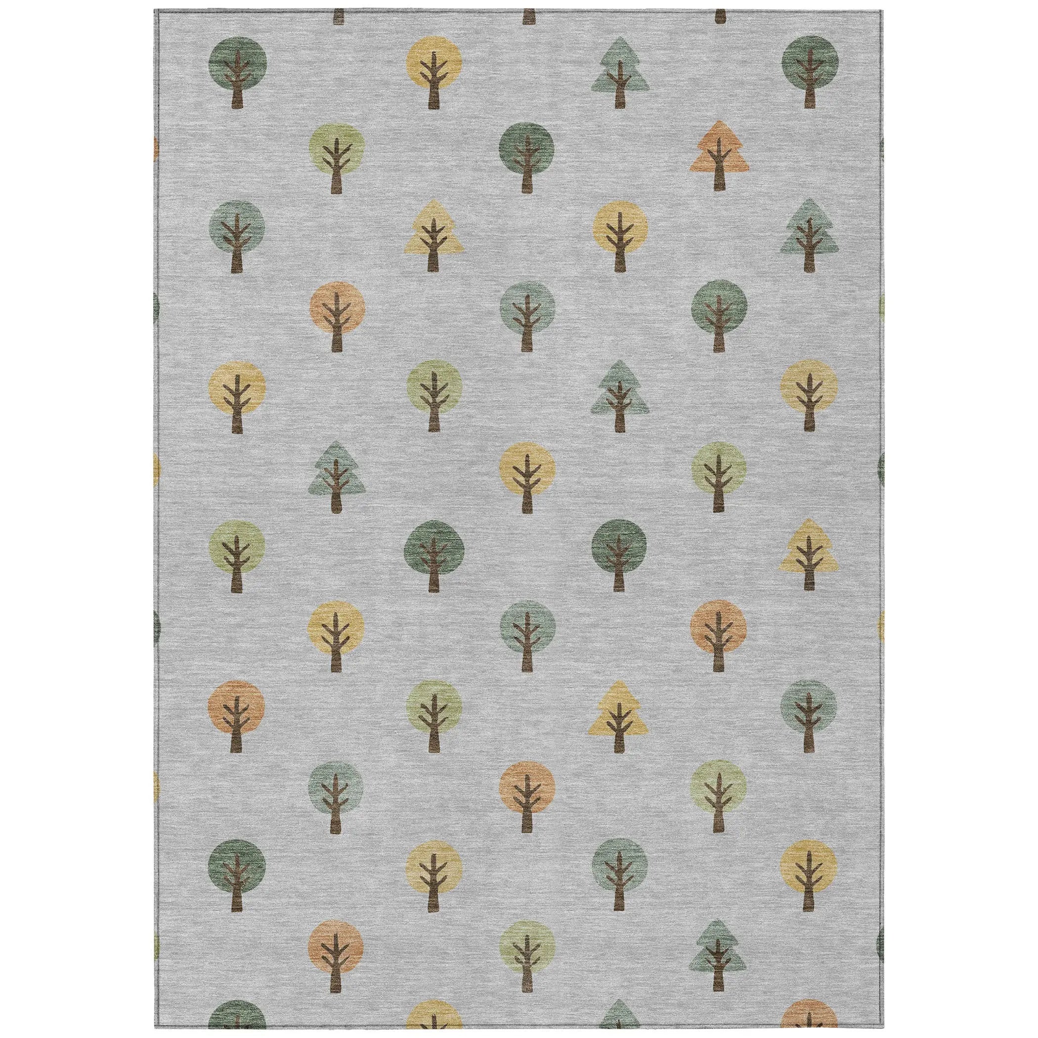 5' X 8' Silver And Green Geometric Washable Indoor Outdoor Area Rug Homeroots Outdoor